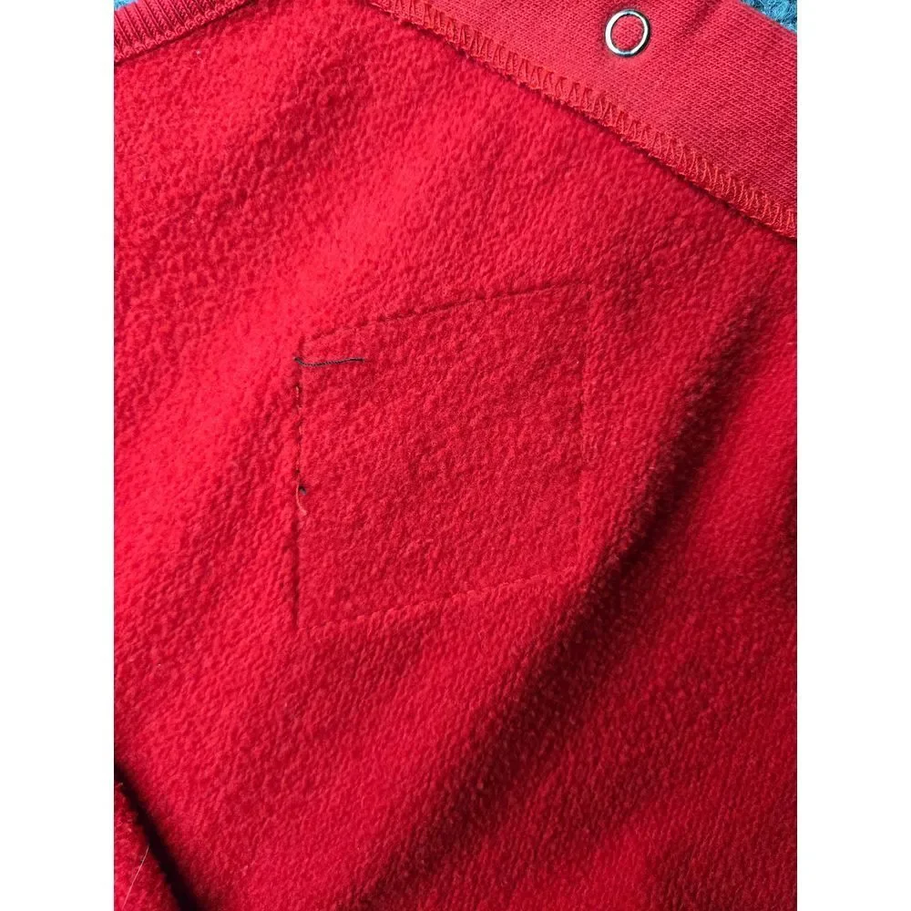 Vintage Oshkosh S Girls‎ Snap Button Cardigan Red Made In USA Custom Patch